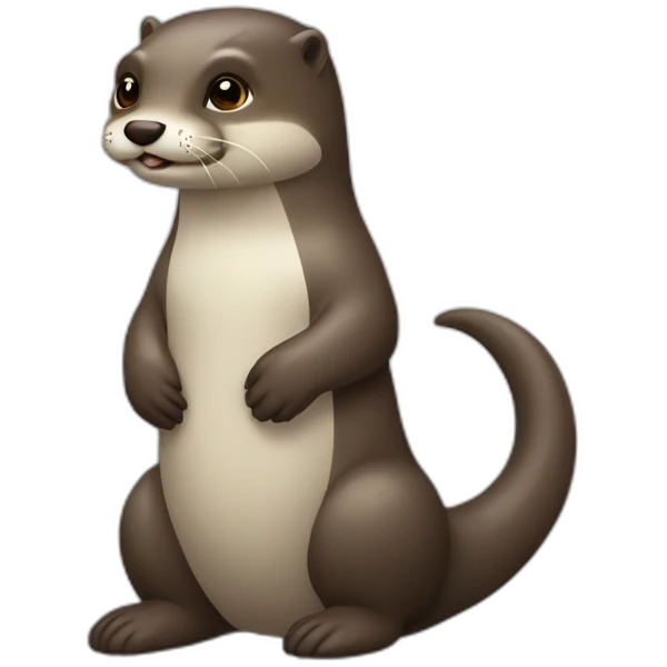Loutre avec une corne de licorne emoji