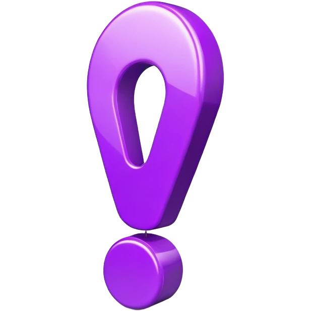 A purple “!” exclamation mark! emoji