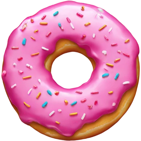 Pink sprinkled donut emoji