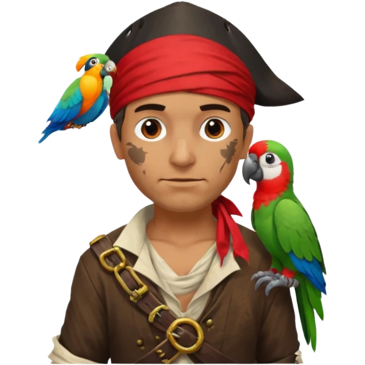 pirate and parrot emoji