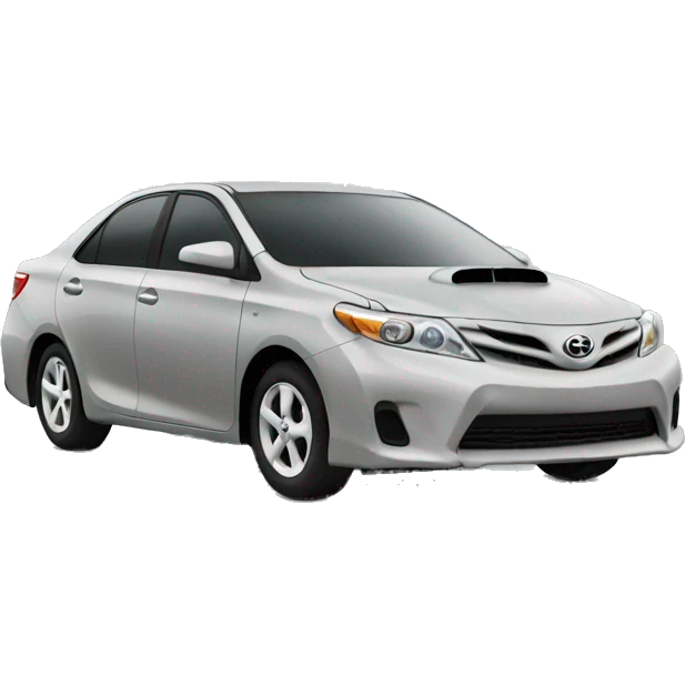 A speeding grey toyota emoji