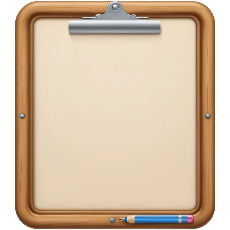drawing board with classic wooden frame emoji