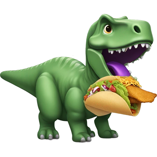 dino eating taco bell  emoji