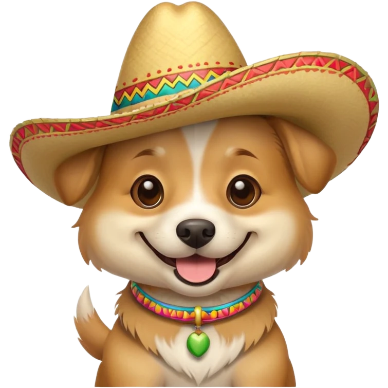 Dog wearing Sombrero  emoji