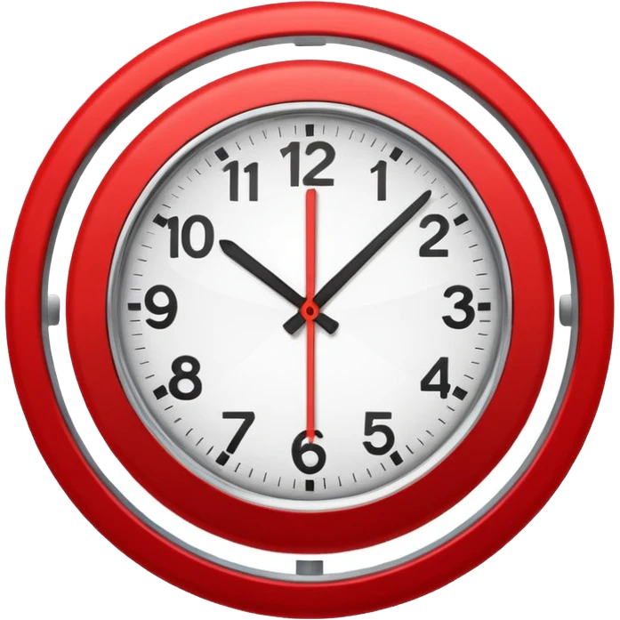 clock red modern emoji