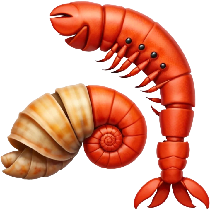 🦞🐚 que salga una claw como del emoji de lobster del emoji de shell de caracol. emoji