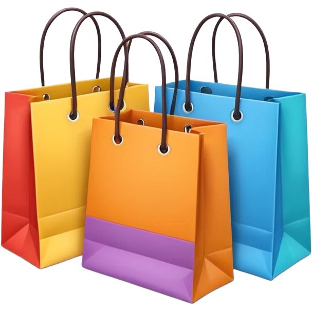 2 beautiful shopping bag emoji