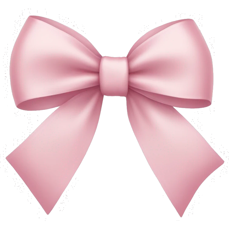 light pink ribbon bow emoji
