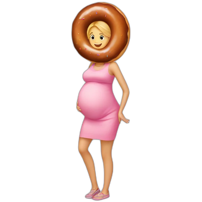 Full body pregnant doughnut emoji