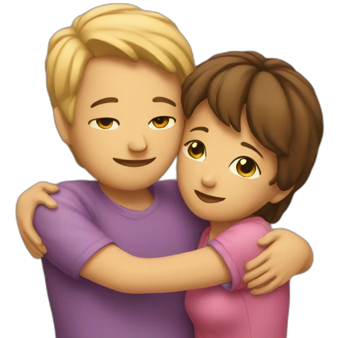 Couple cuddling  emoji