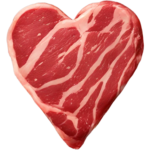 Heart shaped steak emoji
