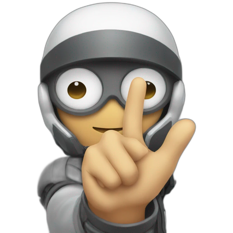An among us crewmate holding up an ok hand sign emoji