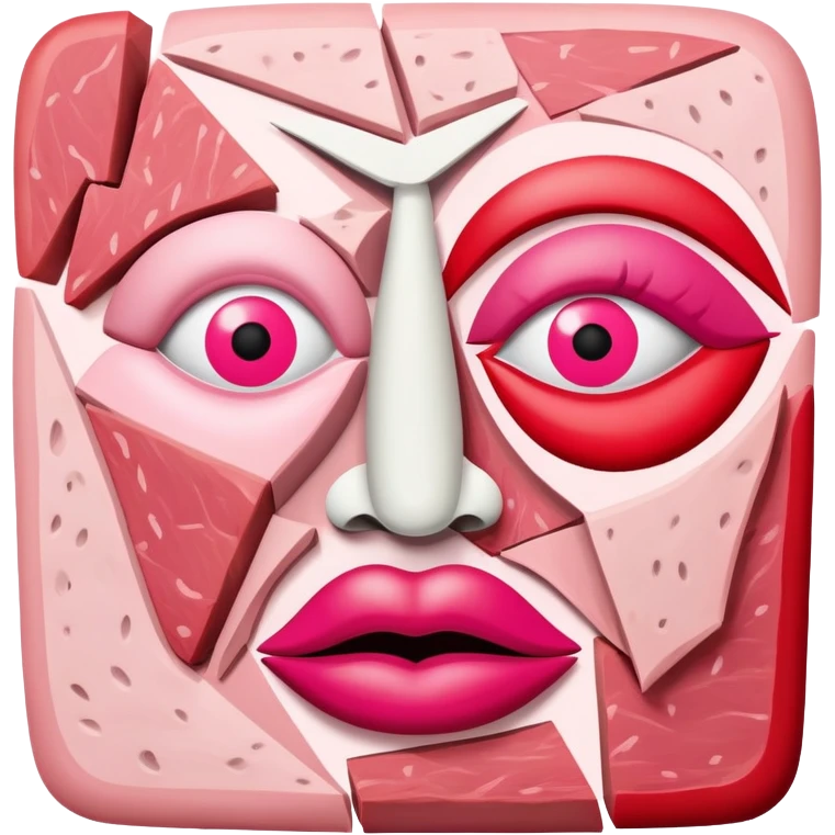 picasso abstract art SPAM MEAT face painting emoji