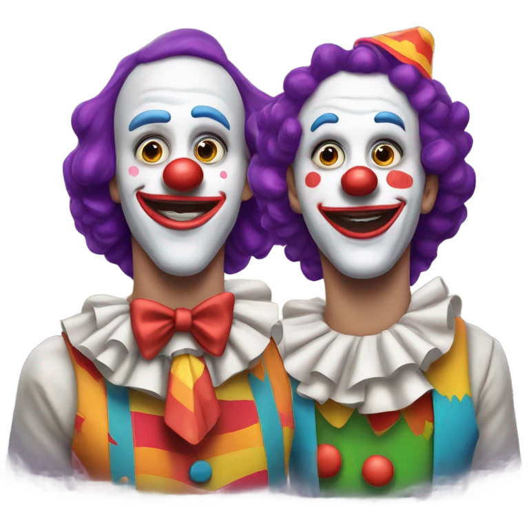 Three clowns  emoji