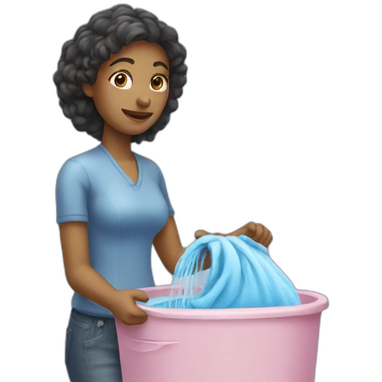 A woman who washes clothes emoji