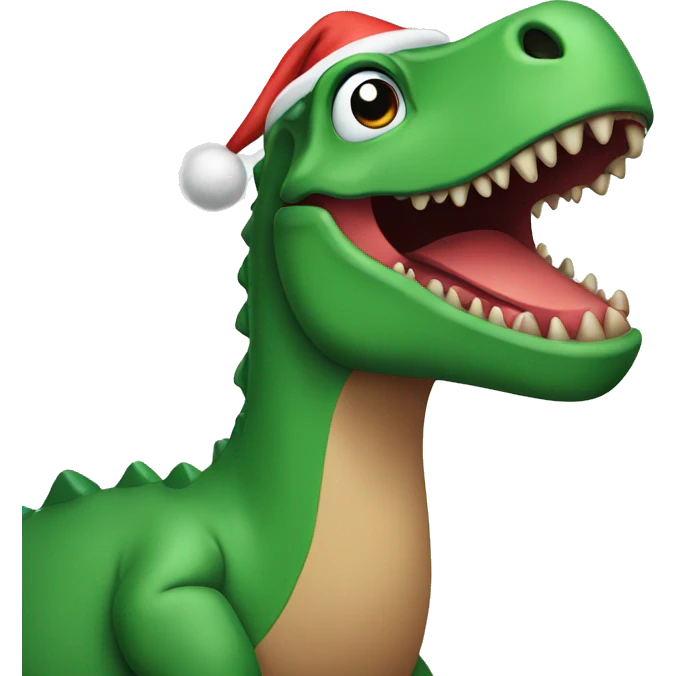 A Christmas dinosaur  emoji