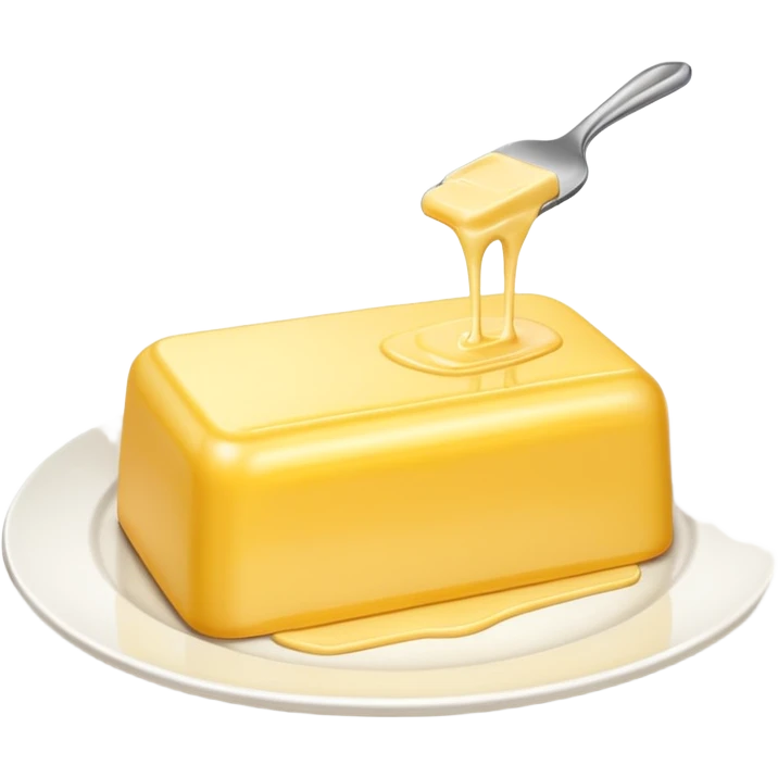 Big Butter on the white plate  emoji