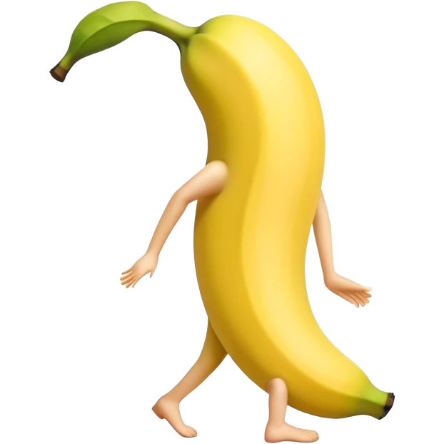 banana walking on tip-toes emoji