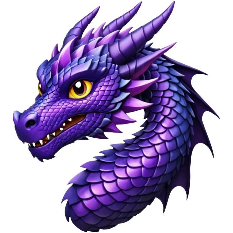 black dragon with purple shimmer emoji