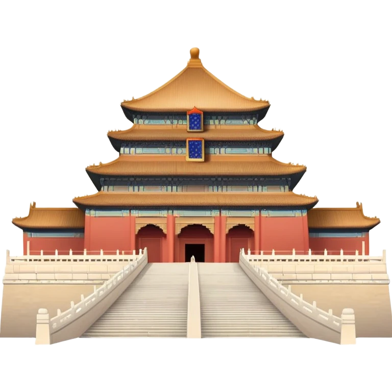 Forbidden City Beijing with soft subtle colors, not vivid emoji