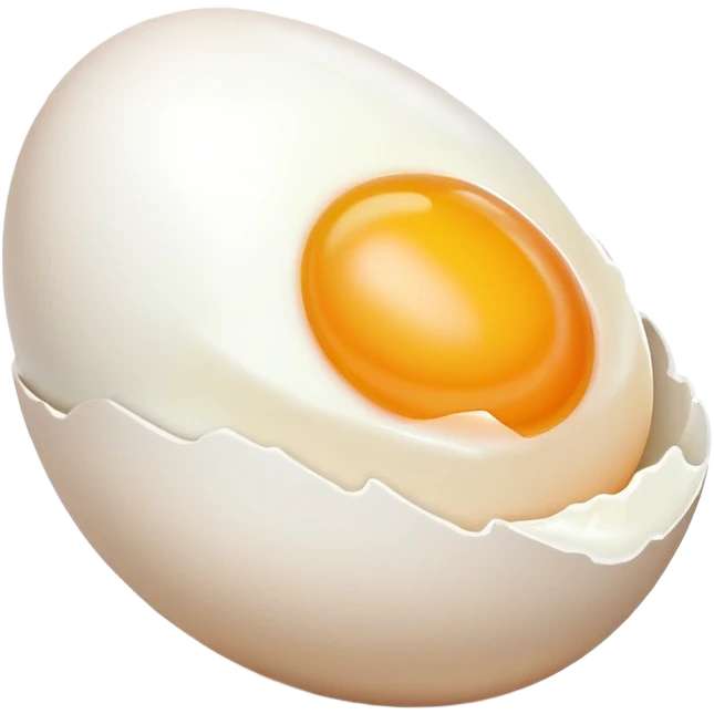 a fresh egg with shell emoji