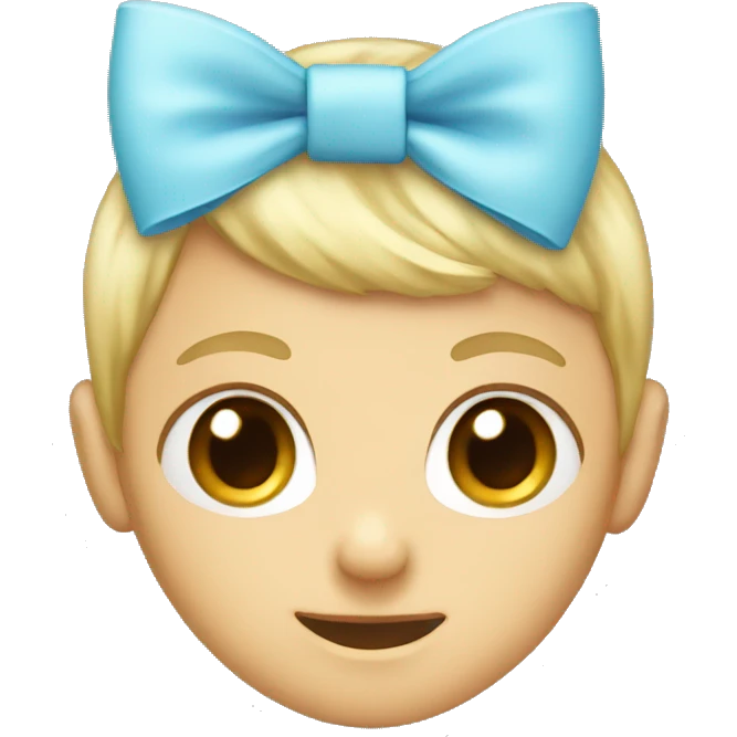 Light blue bow  emoji