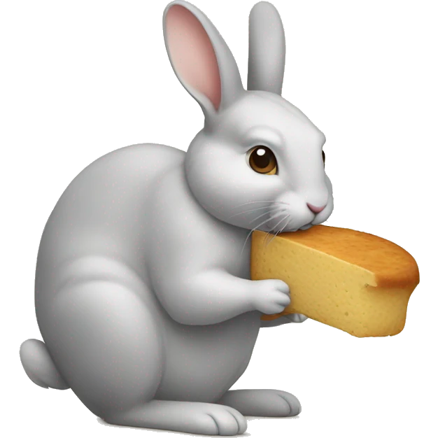 lapin qui mange une souris  emoji