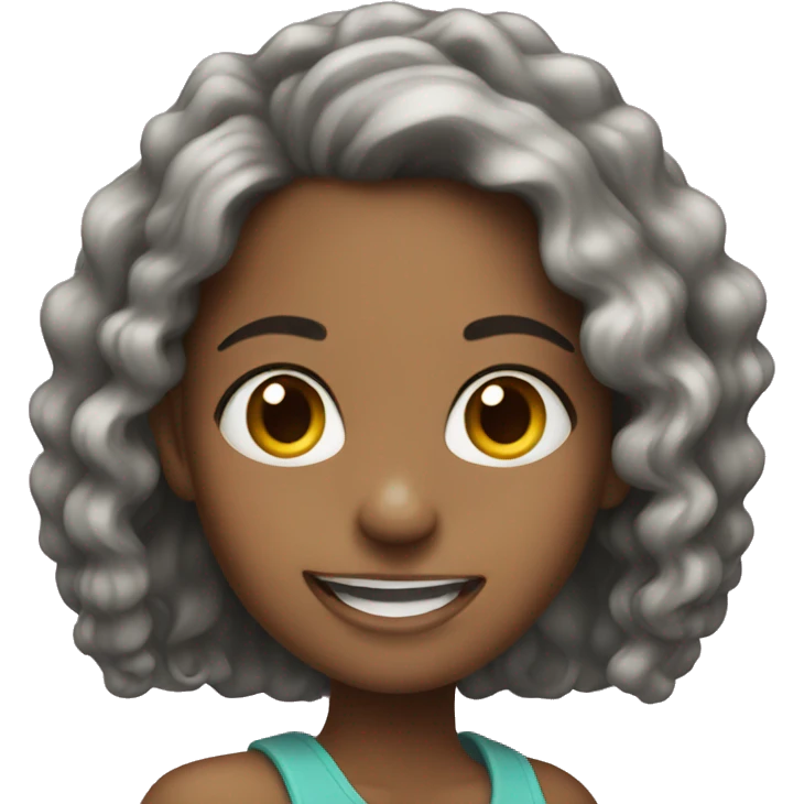 smiling girls with hoop earrings emoji
