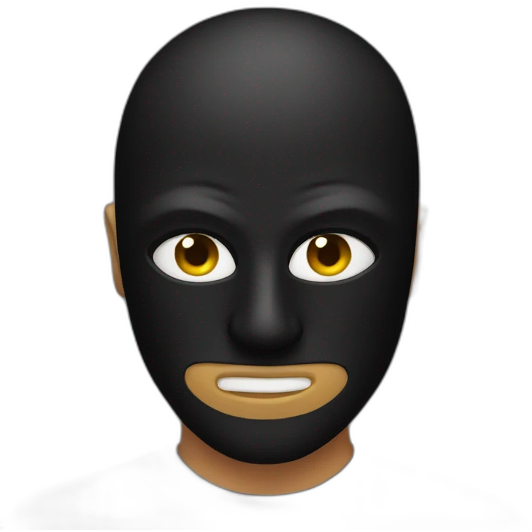 black mask full face emoji