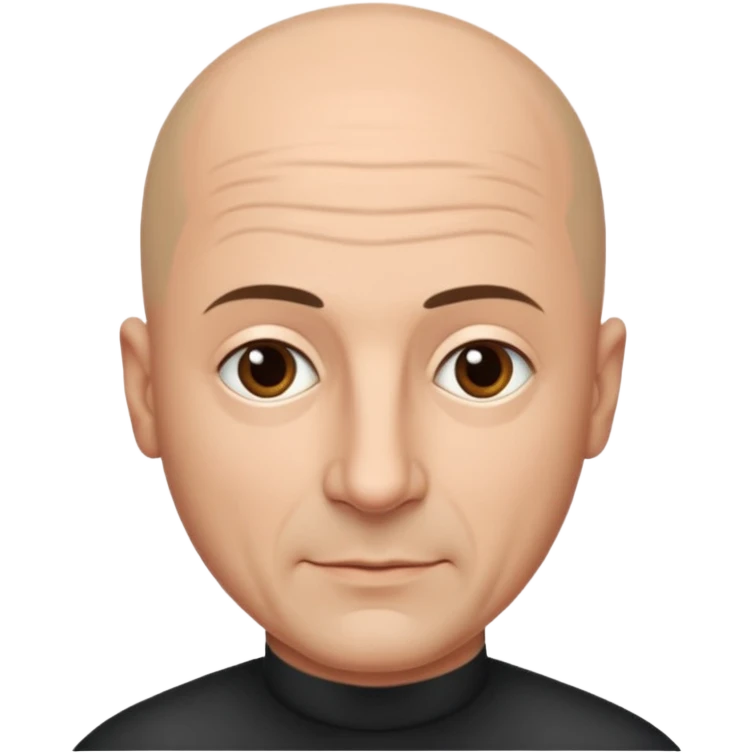 Manfredi Aliquò, Italian Actor (b.1958) with bald head emoji