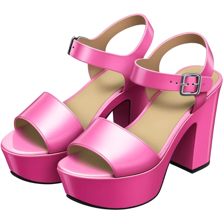 ultra realistic pink platform sandals emoji