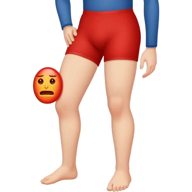 sore and red inner thigh emoji