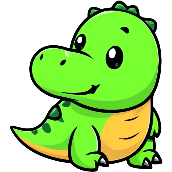 potato dinosaur cartoonish sticker style emoji