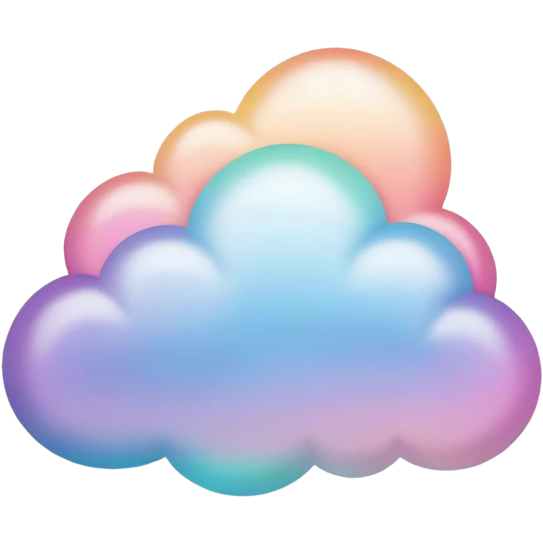Pastel gradient colors cloud emoji