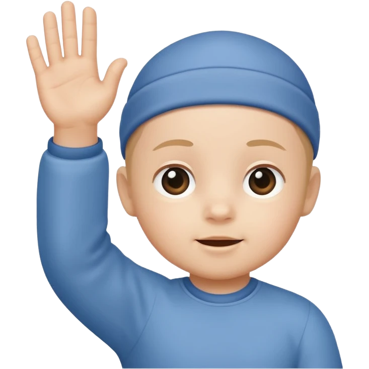 Baby raising hand emoji