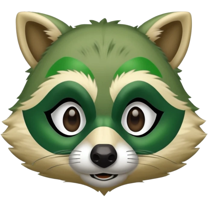 waitor green racoon emoji