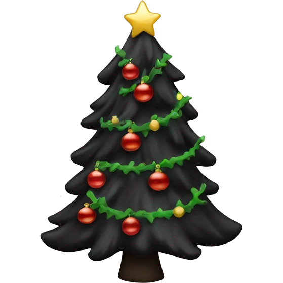 Black Christmas tree  emoji