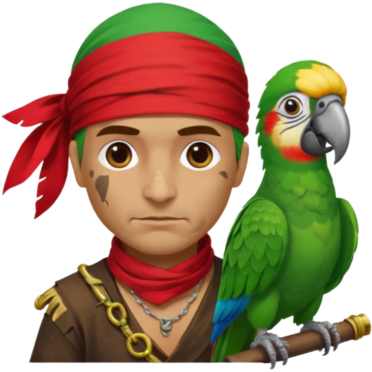 pirate and parrot emoji