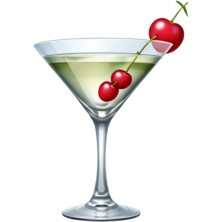 martini with cherry decoration emoji