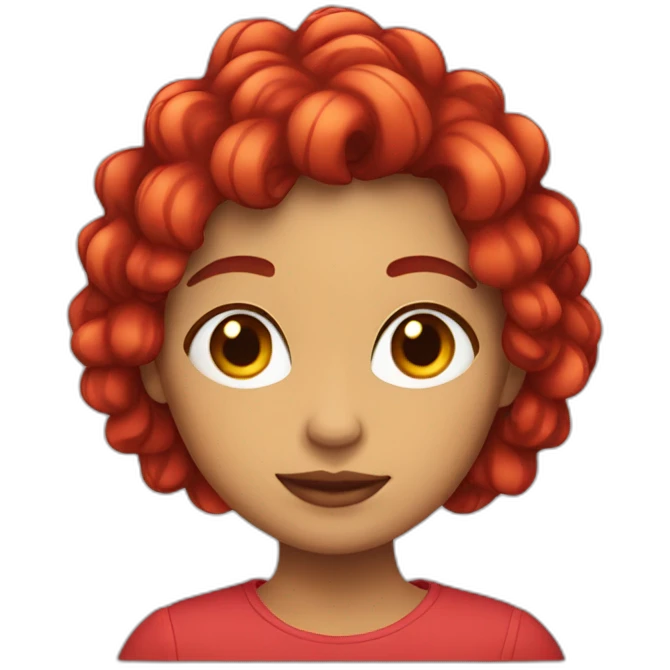 Chica pelo rojo corto emoji