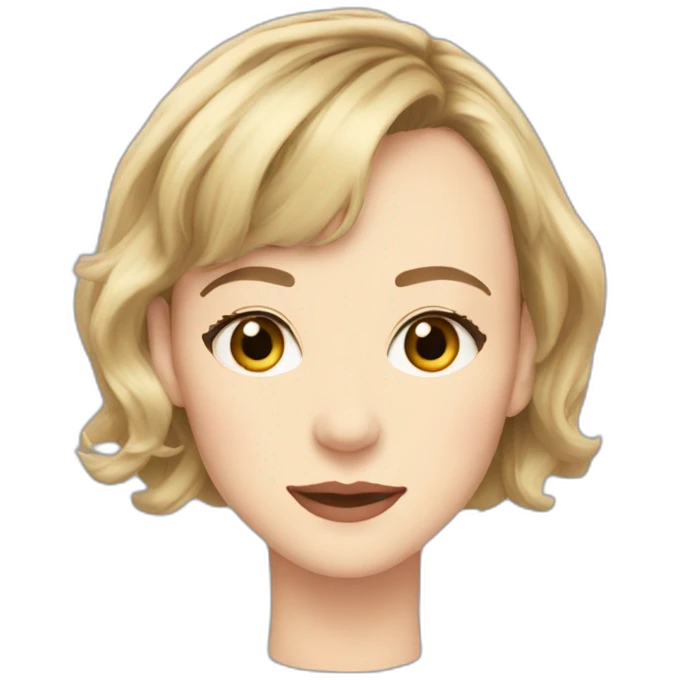 Carey Mulligan head only no neck emoji