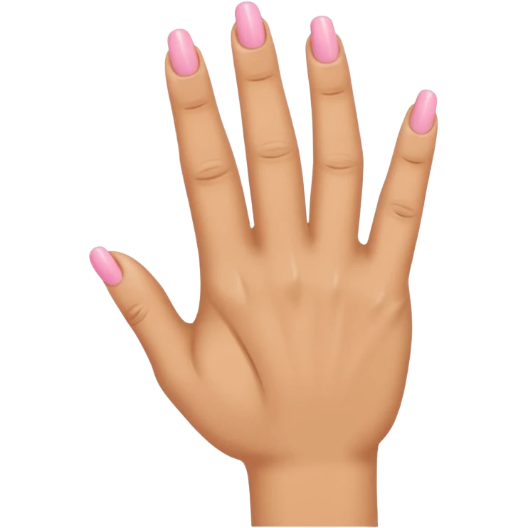 Hand with Index, Middle, and Pink out straight with ring finger bent in tight emoji