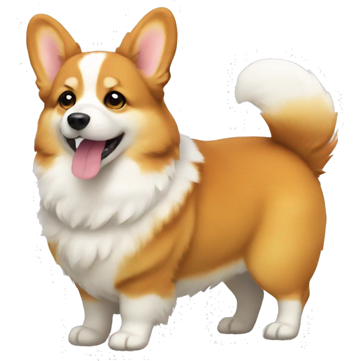 Fluffy corgi emoji