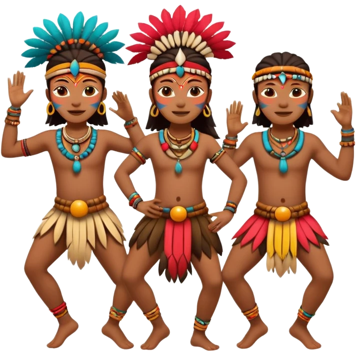 tribals in tribal colors festival time emoji