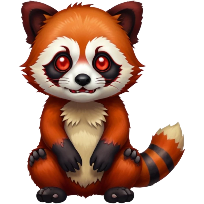 a red panda zombie emoji
