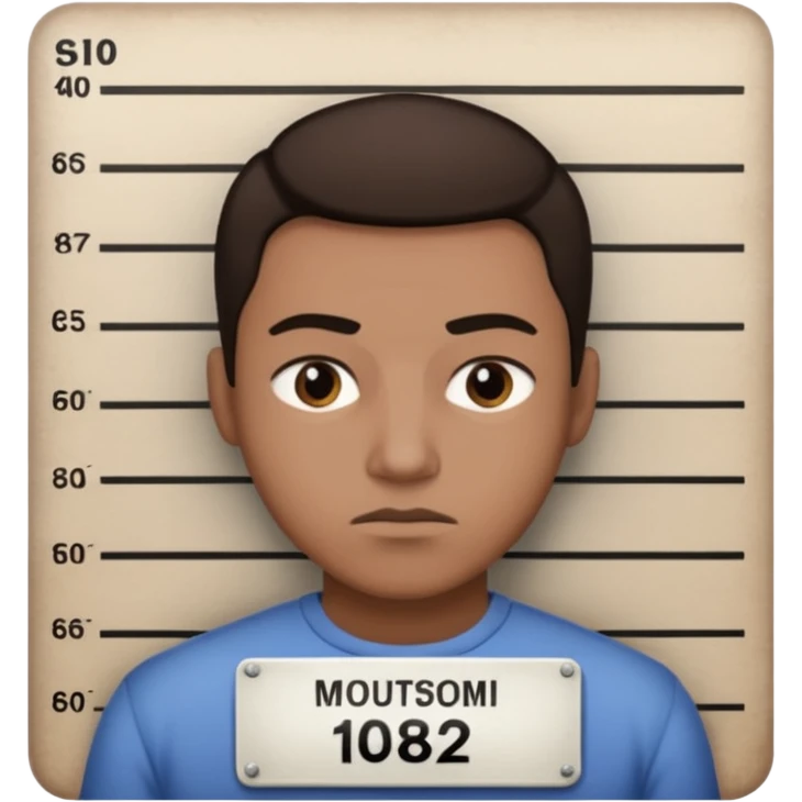 suspect on a mugshot emoji