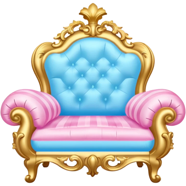 pink gold and light blue rococo inflatable tiktok  emoji