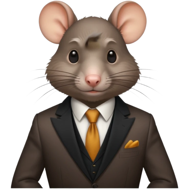Rat wearing a suit emoji