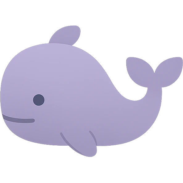 A dull purple whale emoji