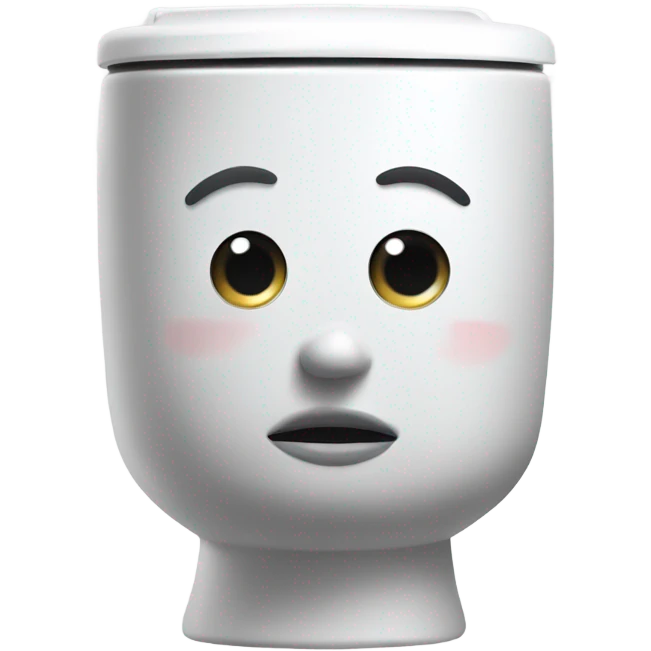 Toilet with head emoji